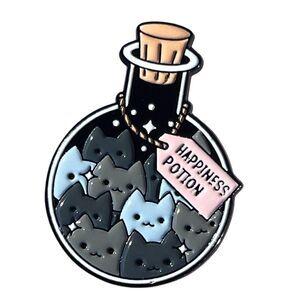 Bottle of Kittens Happiness Potion Enamel Pin